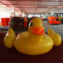 Load image into Gallery viewer, 275*140CM Giant Inflatable Big yellow duck Pool Float Ride-On Swimming Ring Water Mattress Circle Cool Holiday Party Toys