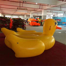 Load image into Gallery viewer, 275*140CM Giant Inflatable Big yellow duck Pool Float Ride-On Swimming Ring Water Mattress Circle Cool Holiday Party Toys