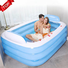 Load image into Gallery viewer, 150/180CM Inflatable Swimming Pool PVC Thickened 3-Ring Paddling Pool Bathing Tub Summer Swimming Pool For Adult Kids piscina