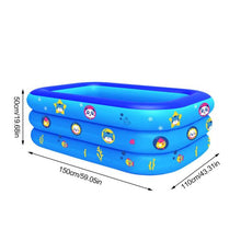 Load image into Gallery viewer, 150/180CM Inflatable Swimming Pool PVC Thickened 3-Ring Paddling Pool Bathing Tub Summer Swimming Pool For Adult Kids piscina