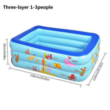 Load image into Gallery viewer, 150/180CM Inflatable Swimming Pool PVC Thickened 3-Ring Paddling Pool Bathing Tub Summer Swimming Pool For Adult Kids piscina