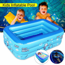 Load image into Gallery viewer, 120/130 Children Bathing Tub Baby Home Use Paddling Pool Inflatable Square Swimming Pool Kids Inflatable Pool Ocean Ball