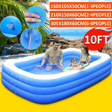 Load image into Gallery viewer, 10/7/5ft 150cm/210cm/305cm Home Use Inflatable Large Swimming Pool 3 Layers Outdoor Indoor Baby Kids family Pool Bathing Tub