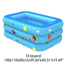 Load image into Gallery viewer, 120/130/150CM Rectangular Inflatable Swimming Pool Paddling Pool Bathing Tub Portable Outdoor Summer Swimming Pool for Kids