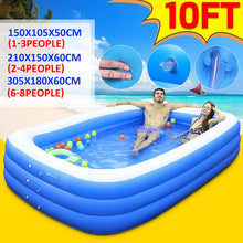Load image into Gallery viewer, 10/7/5ft 150cm/210cm/305cm Home Use Inflatable Large Swimming Pool 3 Layers Outdoor Indoor Baby Kids family Pool Bathing Tub
