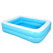 Load image into Gallery viewer, 155cm Inflatable Swimming Pool Square Kids Children's Home Use Paddling Pool Portable Foldable Children Baby Bathing Tub
