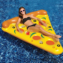 Load image into Gallery viewer, 180*150cm Inflatable Pizza Inflatable Pizza Floating Bed Pool Float Colorful Floating Bed Swimming Ring PVC Water Toy Seat
