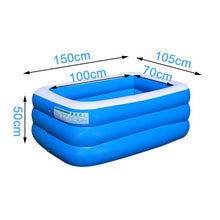Load image into Gallery viewer, 10/7/5ft 150cm/210cm/305cm Home Use Inflatable Large Swimming Pool 3 Layers Outdoor Indoor Baby Kids family Pool Bathing Tub