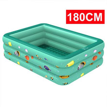 Load image into Gallery viewer, 120/130/150/180/210 cm Rectangular Inflatable Swimming Pool Kids Paddling Pool PVC Bathing Tub Outdoor Summer