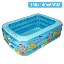Load image into Gallery viewer, 2 Size Cartoon Inflatable PVC Swimming Pool Bath Tub for Kids Children Family Summer Outdoor Water Swimming Play Fun Center Toys