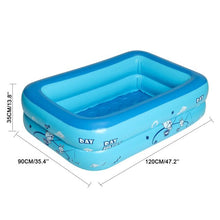 Load image into Gallery viewer, 150/130/120cm 2/3Layers Children Inflatable Pool Bathing Tub Baby Kid Home Outdoor Large Inflatable Square Swimming Pool