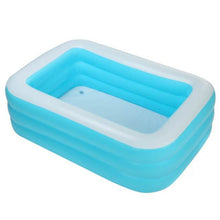 Load image into Gallery viewer, 150cm/180cm/210cm Rectangular Inflatable Swimming Pool Thicken Paddling Pool Bathing Tub Outdoor Summer Swimming Pool For Kid