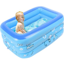 Load image into Gallery viewer, 150/130/120cm 2/3Layers Children Inflatable Pool Bathing Tub Baby Kid Home Outdoor Large Inflatable Square Swimming Pool