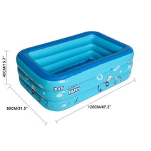 Load image into Gallery viewer, 150/130/120cm 2/3Layers Children Inflatable Pool Bathing Tub Baby Kid Home Outdoor Large Inflatable Square Swimming Pool