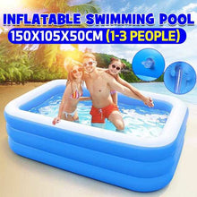 Load image into Gallery viewer, 10/7/5ft 150cm/210cm/305cm Home Use Inflatable Large Swimming Pool 3 Layers Outdoor Indoor Baby Kids family Pool Bathing Tub