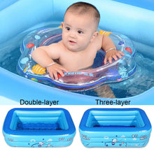 Load image into Gallery viewer, 120cm 2/3Layers Inflatable Square Swimming Pool Children Inflatable Pool Bathing Tub Baby Kid Home Outdoor Large Swimming Pool