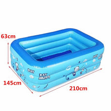 Load image into Gallery viewer, 120cm 2/3Layers Inflatable Square Swimming Pool Children Inflatable Pool Bathing Tub Baby Kid Home Outdoor Large Swimming Pool