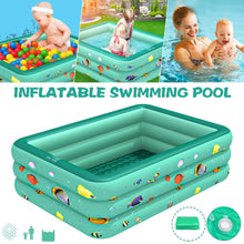 Load image into Gallery viewer, 1.2M/1.3M/1.5M Kids inflatable Pool Child Home Use Paddling Pool Large Inflatable Bubble Bottom Square Swimming Pool For Baby