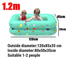 Load image into Gallery viewer, 1.2M/1.3M/1.5M Kids inflatable Pool Child Home Use Paddling Pool Large Inflatable Bubble Bottom Square Swimming Pool For Baby