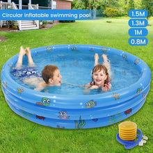 Load image into Gallery viewer, 80/100/130/150 CM Rectangular Inflatable Swimming Pool Paddling Pool Bathing Tub Outdoor Summer Swimming Pool for Kids