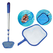 Load image into Gallery viewer, Blue Pool Net Adjustable Leaf Rake Mesh Skimmer + 1Set Section Pole for Koi Ponds Spa Swimming Pool Cleaning Leaves Debris Tools