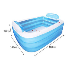 Load image into Gallery viewer, 150/180CM Inflatable Swimming Pool PVC Thickened 3-Ring Paddling Pool Bathing Tub Summer Swimming Pool For Adult Kids piscina
