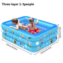 Load image into Gallery viewer, 150/180CM Inflatable Swimming Pool PVC Thickened 3-Ring Paddling Pool Bathing Tub Summer Swimming Pool For Adult Kids piscina
