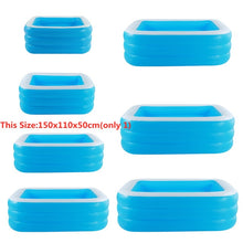 Load image into Gallery viewer, 150-300cm 3Layer Children Inflatable Pool Bathing Tub Kid Adult Home Outdoor Large Swimming Pool Inflatable Square Swimming Pool
