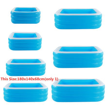 Load image into Gallery viewer, 150-300cm 3Layer Children Inflatable Pool Bathing Tub Kid Adult Home Outdoor Large Swimming Pool Inflatable Square Swimming Pool
