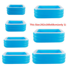 Load image into Gallery viewer, 150-300cm 3Layer Children Inflatable Pool Bathing Tub Kid Adult Home Outdoor Large Swimming Pool Inflatable Square Swimming Pool

