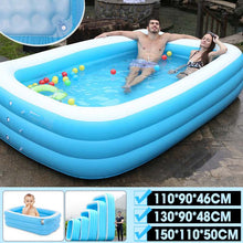 Load image into Gallery viewer, 110-150cm 3Layers Children Inflatable Pool Bathing Tub Foldable Baby Kid Summer Home Indoor Outdoor Square Swimming Pool
