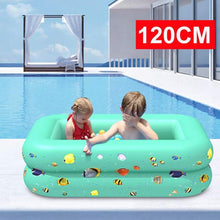 Load image into Gallery viewer, 120/130/150/180/210 cm Rectangular Inflatable Swimming Pool Kids Paddling Pool PVC Bathing Tub Outdoor Summer
