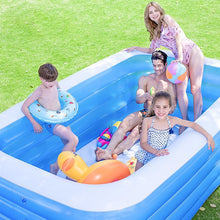Load image into Gallery viewer, 180*125*72cm Summer Rectangular Family Inflatable Swimming Pool Bathing Tub For Kids/Adults Above Ground Outdoor HWC
