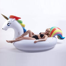 Load image into Gallery viewer, 200cm Giant Inflatable Unicorn Pool Float Ride-On Pegasus Swimming Ring For Adult Children Water Party Toys Air Mattress boia
