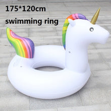 Load image into Gallery viewer, 200cm Giant Inflatable Unicorn Pool Float Ride-On Pegasus Swimming Ring For Adult Children Water Party Toys Air Mattress boia
