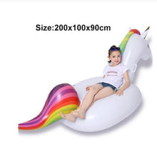 Load image into Gallery viewer, 200cm Giant Inflatable Unicorn Pool Float Ride-On Pegasus Swimming Ring For Adult Children Water Party Toys Air Mattress boia
