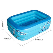 Load image into Gallery viewer, 150/130/120cm 2/3Layers Children Inflatable Pool Bathing Tub Baby Kid Home Outdoor Large Inflatable Square Swimming Pool
