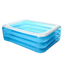 Load image into Gallery viewer, 150-380CM Rectangular Inflatable Swimming Pool Thicken 3 Layers PVC Paddling Pool Bathing Tub Outdoor Summer Pool For Kids
