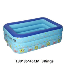 Load image into Gallery viewer, 1.2M/1.3M/1.5M PVC Inflatable Swimming Pool Square Kids Children's Home Use Paddling Pool Portable Foldable Children Bathing Tub

