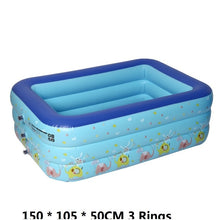 Load image into Gallery viewer, 1.2M/1.3M/1.5M PVC Inflatable Swimming Pool Square Kids Children's Home Use Paddling Pool Portable Foldable Children Bathing Tub

