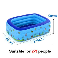 Load image into Gallery viewer, 110cm-260cm Rectangular Inflatable Swimming Pool Paddling Pool Bathing Tub Outdoor Summer Swimming Pool for Kid Child Baby
