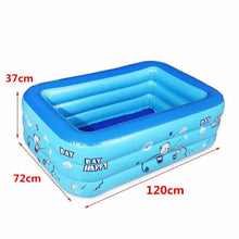 Load image into Gallery viewer, 120cm 2/3Layers Inflatable Square Swimming Pool Children Inflatable Pool Bathing Tub Baby Kid Home Outdoor Large Swimming Pool
