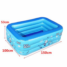 Load image into Gallery viewer, 120cm 2/3Layers Inflatable Square Swimming Pool Children Inflatable Pool Bathing Tub Baby Kid Home Outdoor Large Swimming Pool
