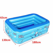Load image into Gallery viewer, 120cm 2/3Layers Inflatable Square Swimming Pool Children Inflatable Pool Bathing Tub Baby Kid Home Outdoor Large Swimming Pool
