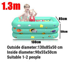 Load image into Gallery viewer, 1.2M/1.3M/1.5M Kids inflatable Pool Child Home Use Paddling Pool Large Inflatable Bubble Bottom Square Swimming Pool For Baby
