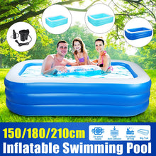Load image into Gallery viewer, 150cm/180cm/210cm Rectangular Inflatable Swimming Pool Thicken Paddling Pool Bathing Tub Outdoor Summer Swimming Pool For Kid
